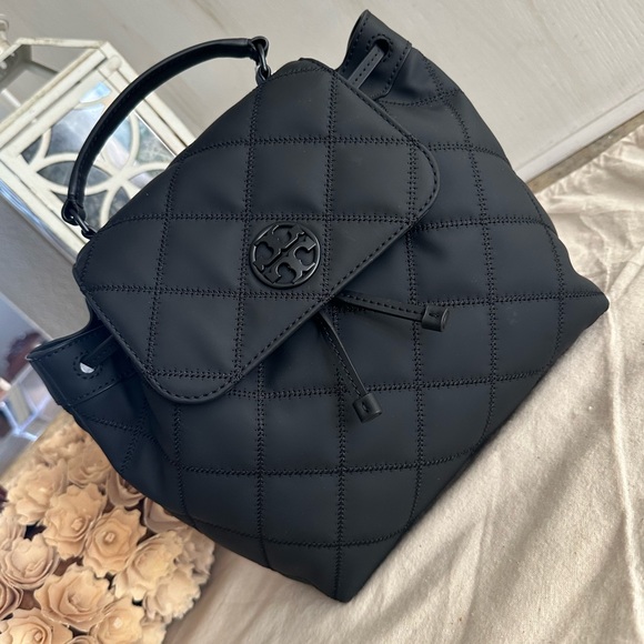 NWT Tory Burch Willa Backpack in Matte Black - Picture 7 of 8